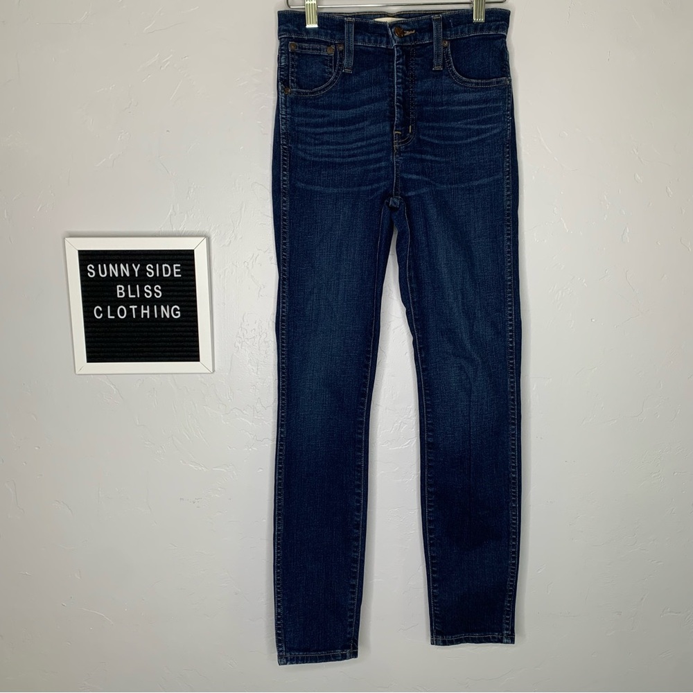 Madewell Dark Wash 10” High Rise Skinny Jeans Size 25
